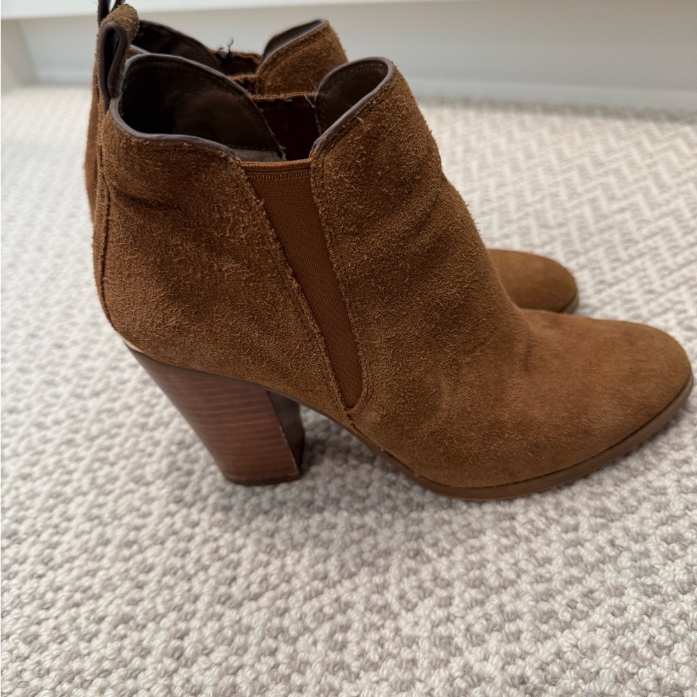 Michael Kors Brown Suede Chelsea Ankle Boots